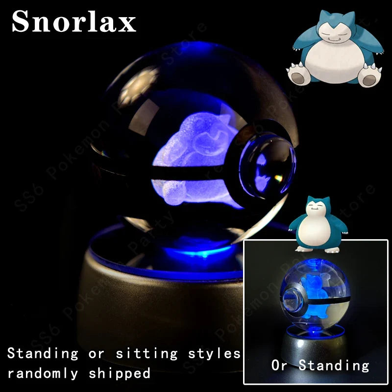 Pokémon 3D Crystal Ball Night Light with Mewtwo & Pikachu