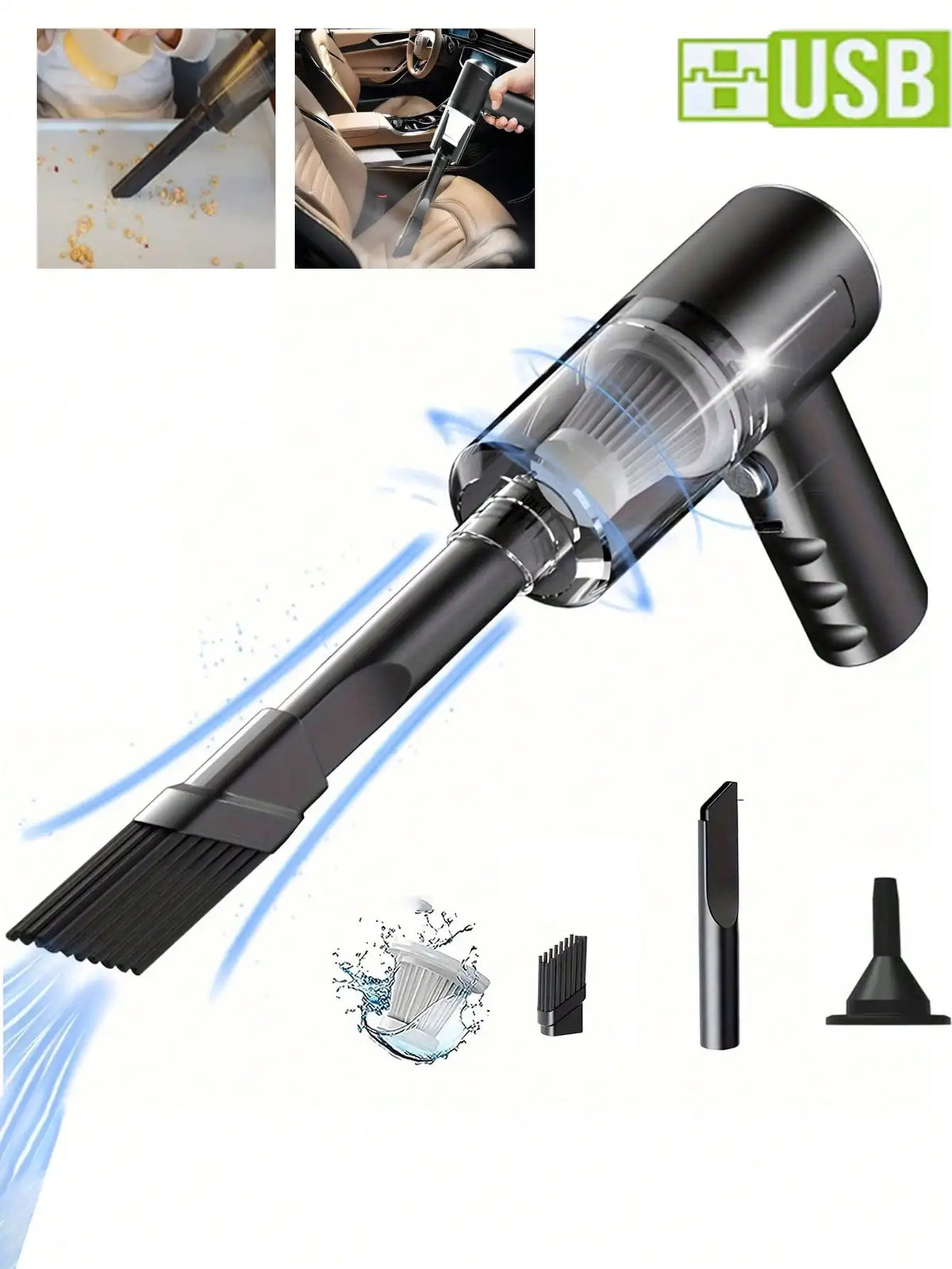 Multifunctional Cordless Handheld Vacuum Cleaner with Multiple Nozzles