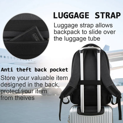 Laptop Backpack 18" – Large Travel Bag with USB Charging Port