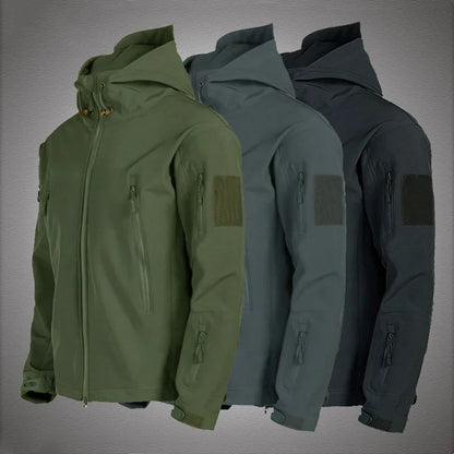 Men's Tactical Soft Shell Jacket – Windproof Waterproof Military Coat