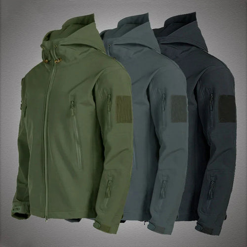 Men's Tactical Soft Shell Jacket – Windproof Waterproof Military Coat