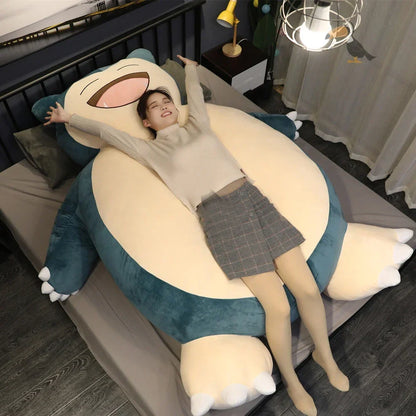 200cm Huge Pokemon Snorlax Anime Plush Toys Big Pok Mon Plushie Kawaii Semi-Finished Leather Holster