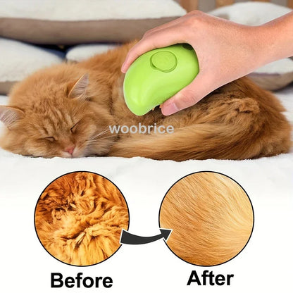 Electric Dog Steamer Brush Grooming 3 1 Steam Pet Remove Tangles Loose Hair Massage Steamy Cat