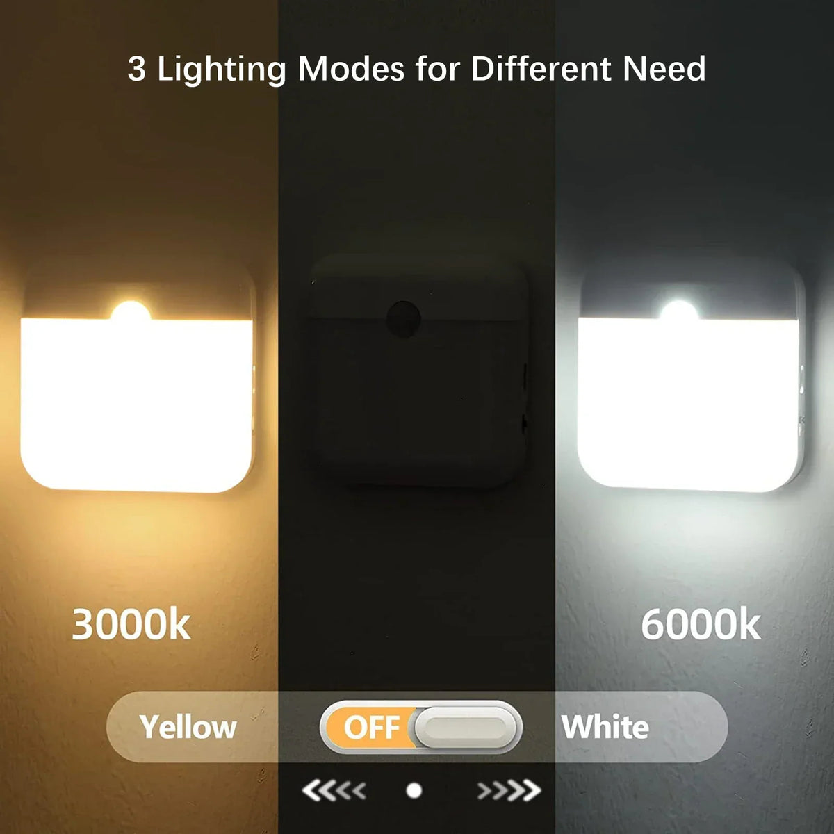 Motion Sensor Night Light USB Rechargeable Wireless Magnetic LED