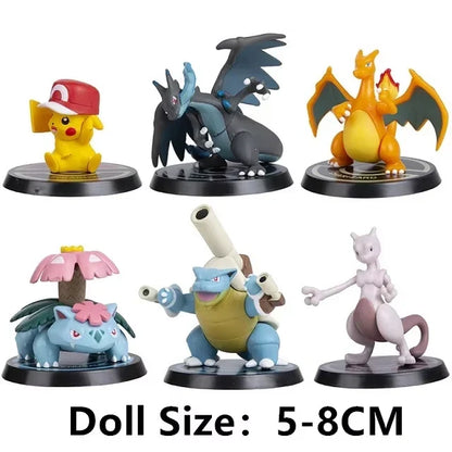 Pokemon 6-Piece Figure Set – Pikachu Charizard Mewtwo & More