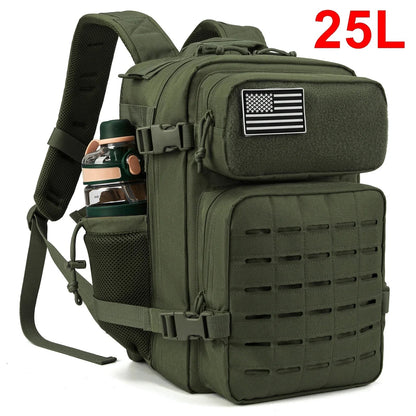 25L Tactical MOLLE Backpack – Hiking & Outdoor Survival Bag for Men & Women