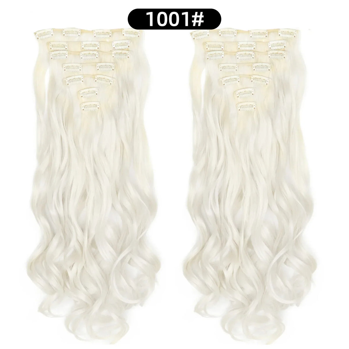 22 Inch Curly Wavy Clip In Hair Extensions 7PCS