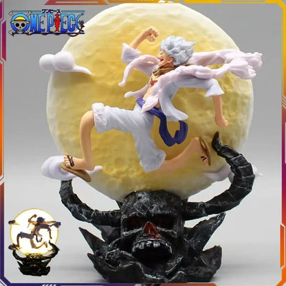 12CM One Piece Luffy Gear 5 Nika Moon Light Action Figure