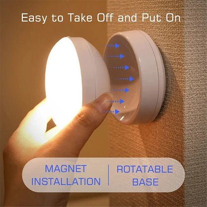 Motion Sensor LED Night Light – USB Rechargeable, 1200mAh