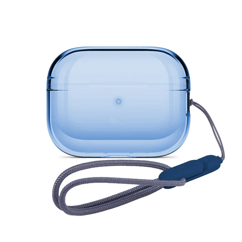 Clear AirPods Pro 2 Case with Wrist Strap – Soft TPU Cover