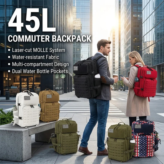 45L Tactical Backpack for Men – MOLLE Hiking & Camping Outdoor Bag