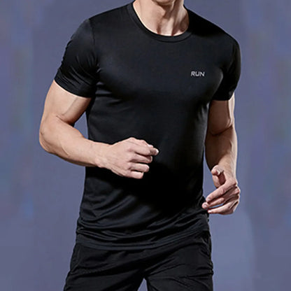 Men's Quick Dry Short Sleeve Fitness Sports T Shirt