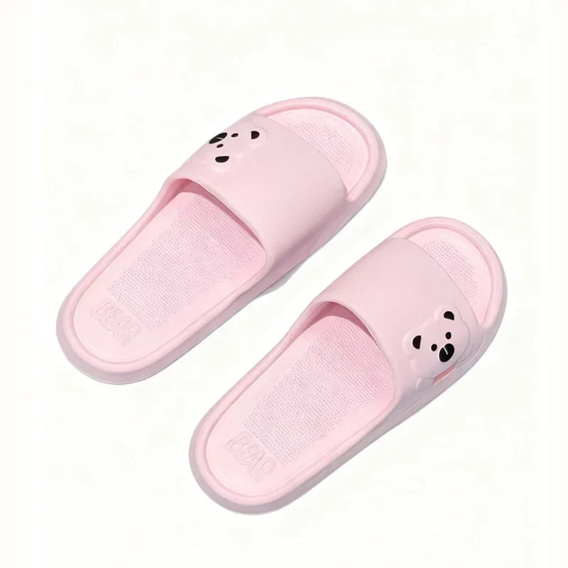Cute Cartoon Bear EVA Slippers for Women Summer Indoor Slides