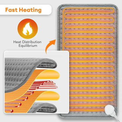 Electric Heated Blanket Mat with Timer for Bed and Sofa
