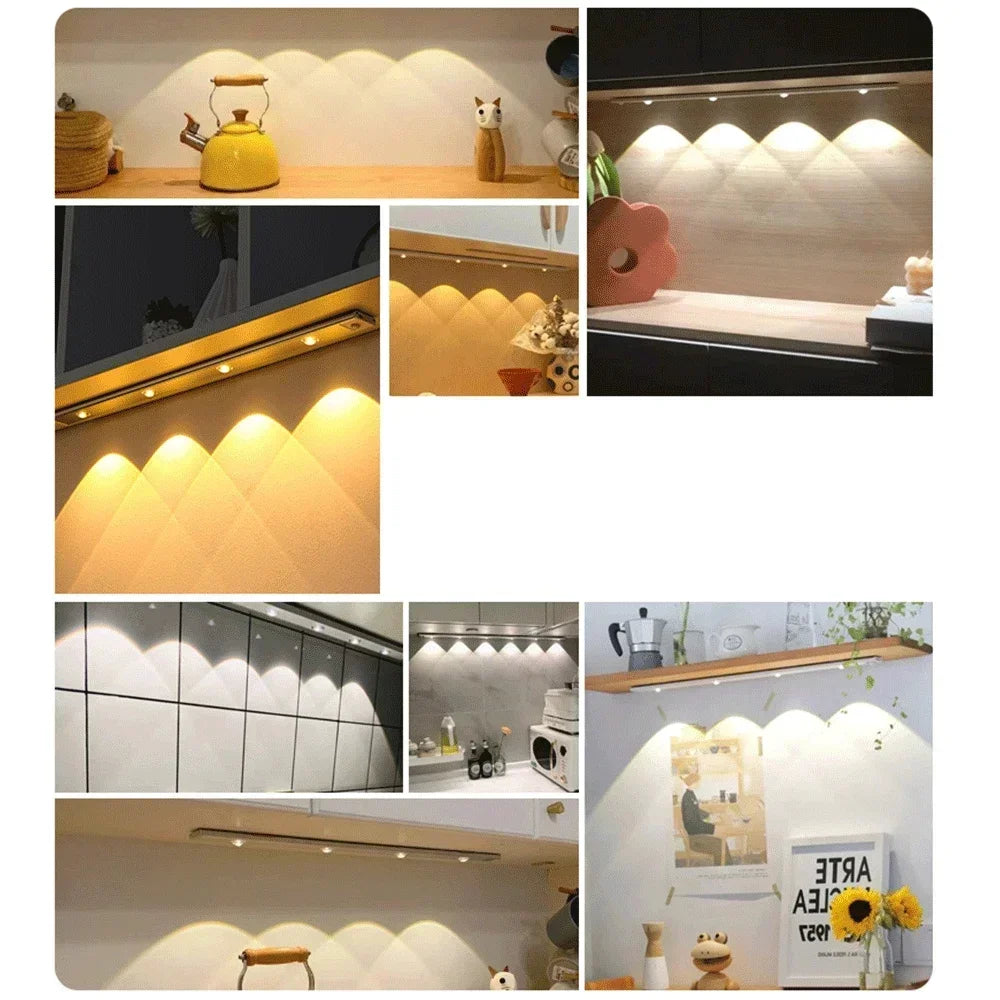 Motion Sensor LED Cabinet Light – Wireless USB Rechargeable Under Cabinet Lighting