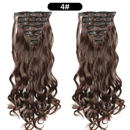 22 Inch Curly Wavy Clip In Hair Extensions 7PCS