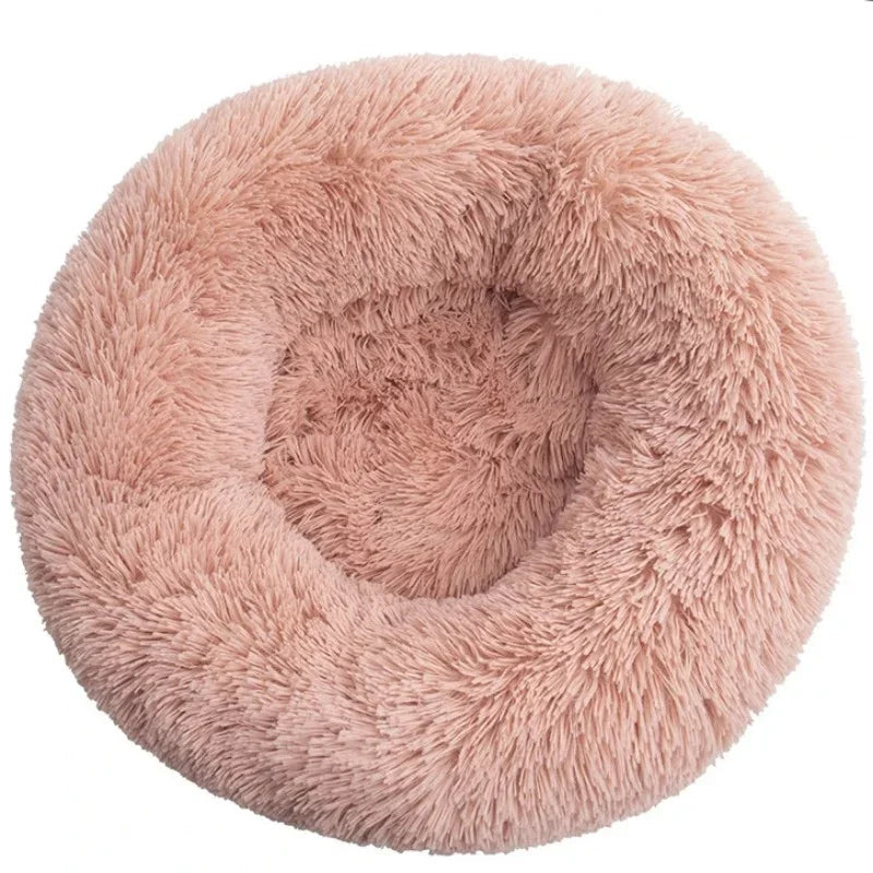 40-90cm 6 Sizes Round Pet Bed Large Dog Super Soft Cat Plush House Medium Winter Warm Sleeping