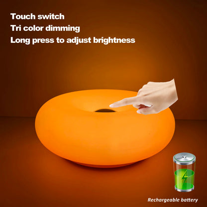 Donut Table Lamp – Touch Dimmable RGB Ambient Light USB