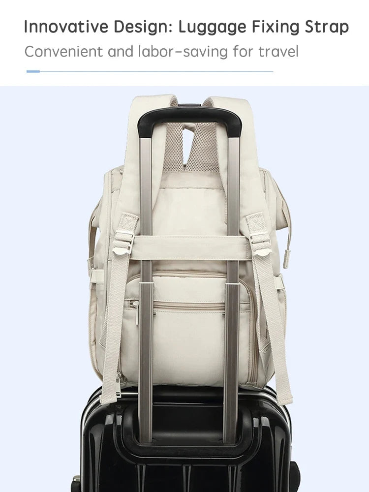 Diaper Bag Backpack with Stroller Hooks – Waterproof Maternity Travel Bag