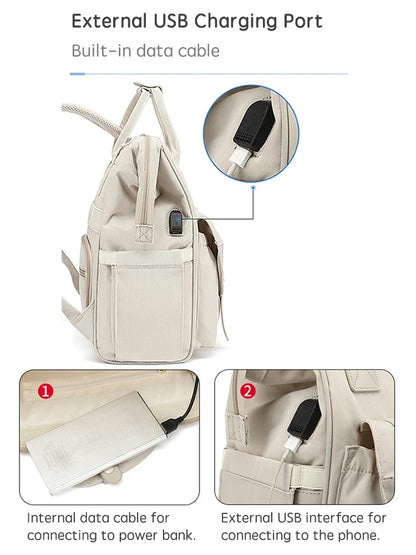Diaper Bag Backpack with Stroller Hooks – Waterproof Maternity Travel Bag