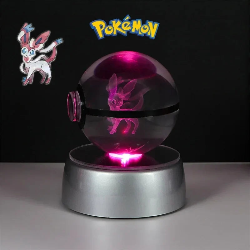 Pokémon 3D Crystal Ball with LED Light Base