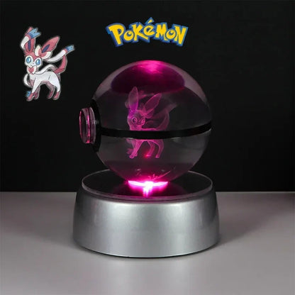 Pokémon 3D Crystal Ball with LED Light Base