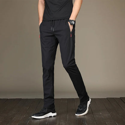 Men’s Loose Open-Crotch Sports Pants with Invisible Zipper, Plus Size