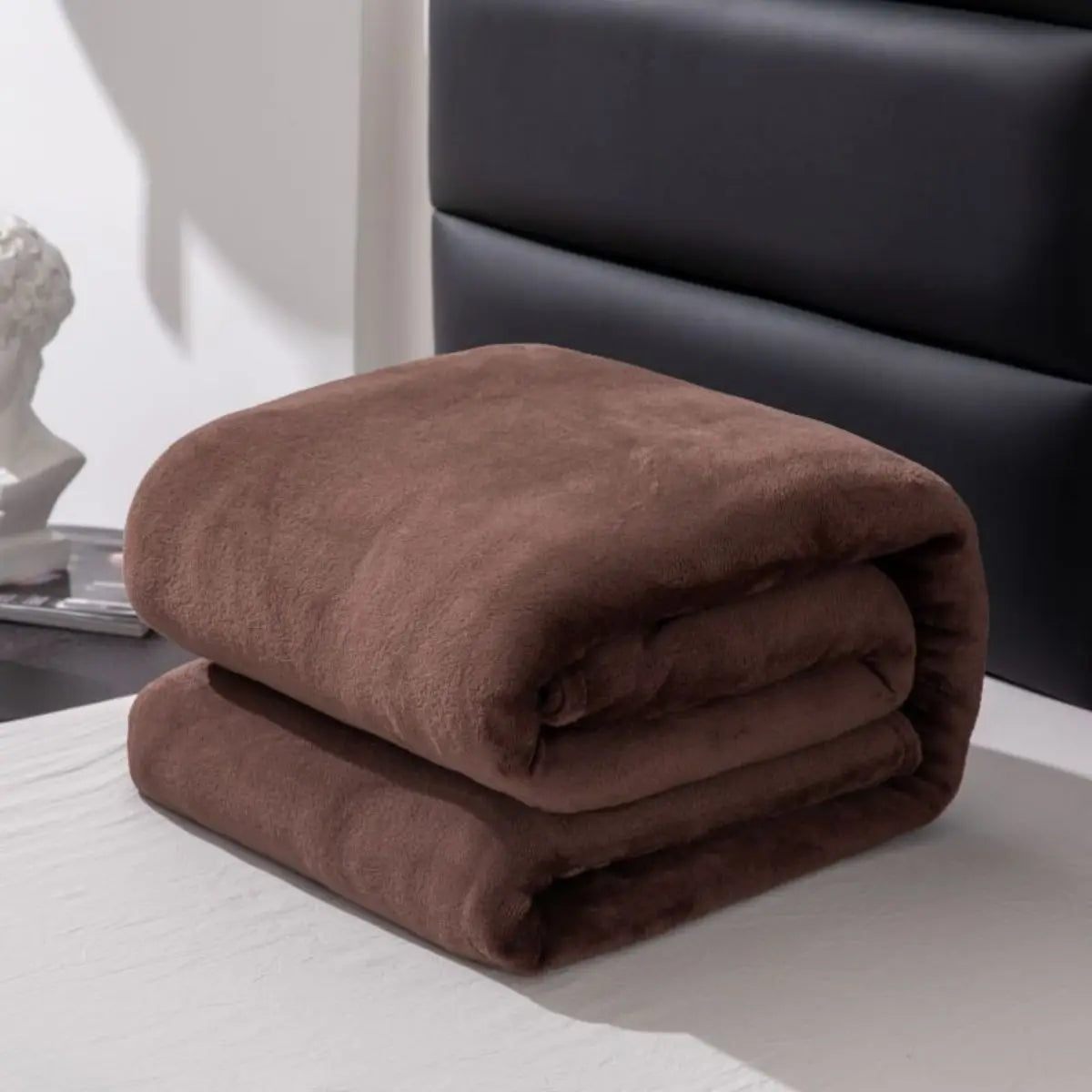 Plush Fleece Blanket – Thick Soft Solid Color, 13 Colors & 6 Sizes