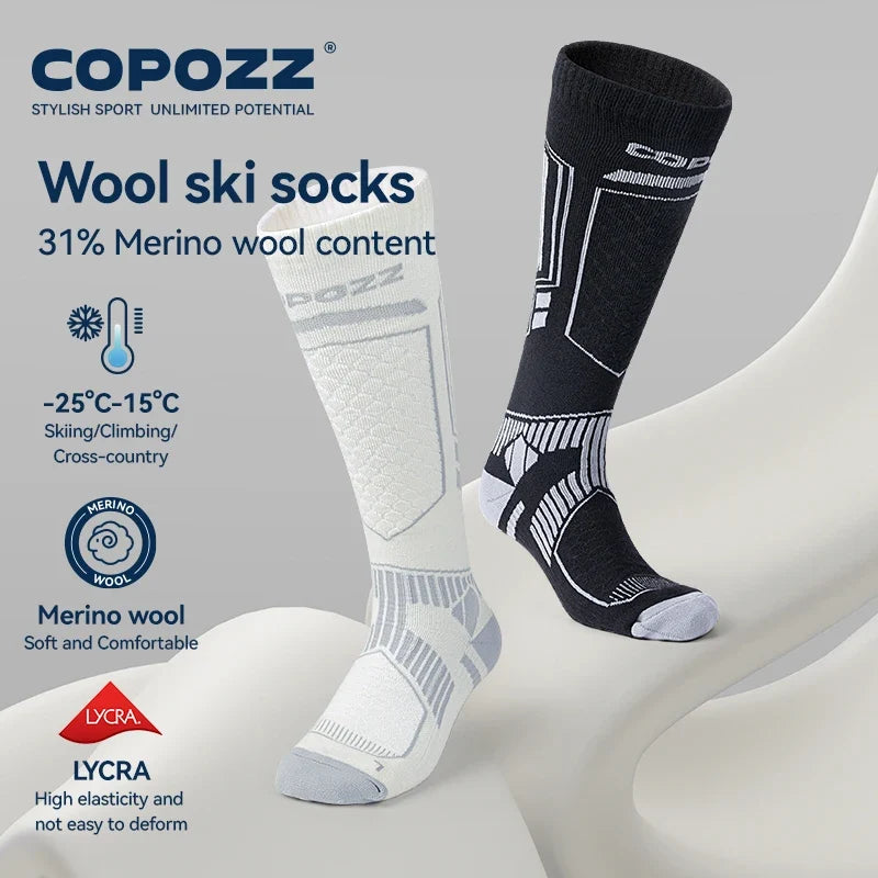 Thermal Merino Wool Ski Socks for Men & Women