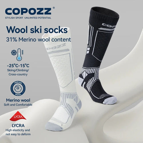 Thermal Merino Wool Ski Socks for Men & Women