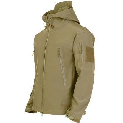 Men's Tactical Soft Shell Jacket – Windproof Waterproof Military Coat