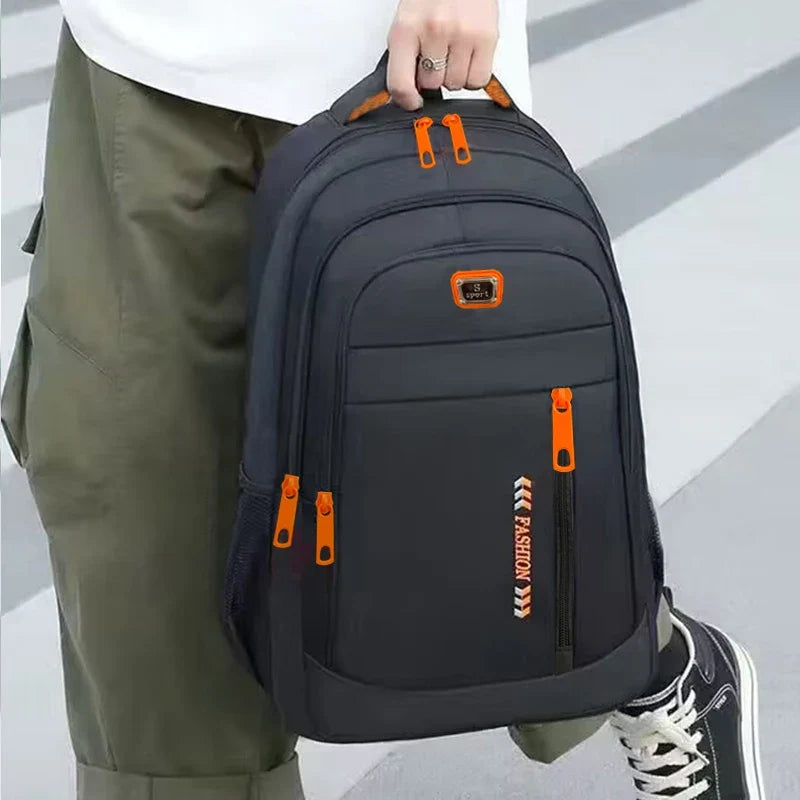 Neutral Multi-Pocket Backpack for Students & Business Use