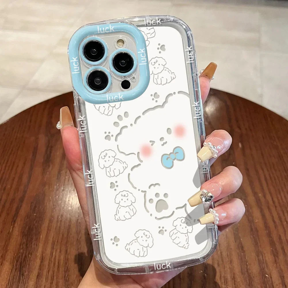 Cute Cat Phone Case for iPhone 17 Pro Max 16 15 14 13 12 11 8 7 Plus SE Air