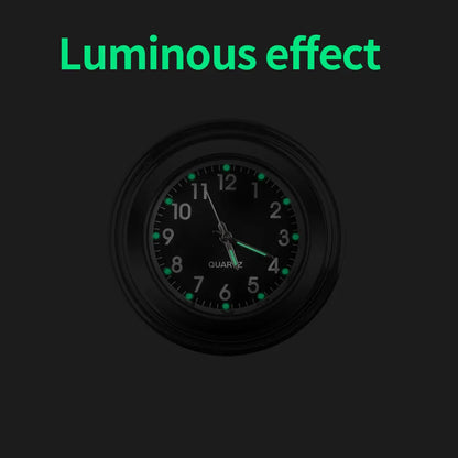 Motorcycle Handlebar Clock – Luminous Quartz, Fits 22-25mm