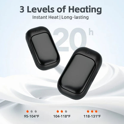 Rechargeable Hand Warmers Set of 2 – 3 Heat Settings
