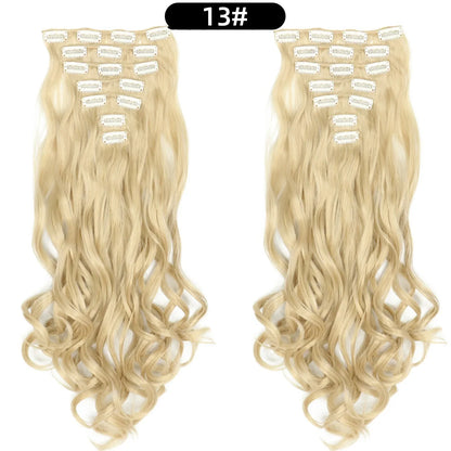 22 Inch Curly Wavy Clip In Hair Extensions 7PCS