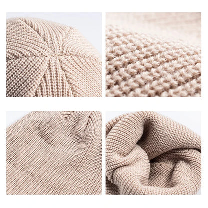 Knit Winter Beanie – Unisex Solid Color Warm Hat