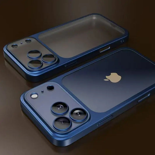 Luxury Plating Transparent iPhone Case with Lens Protection