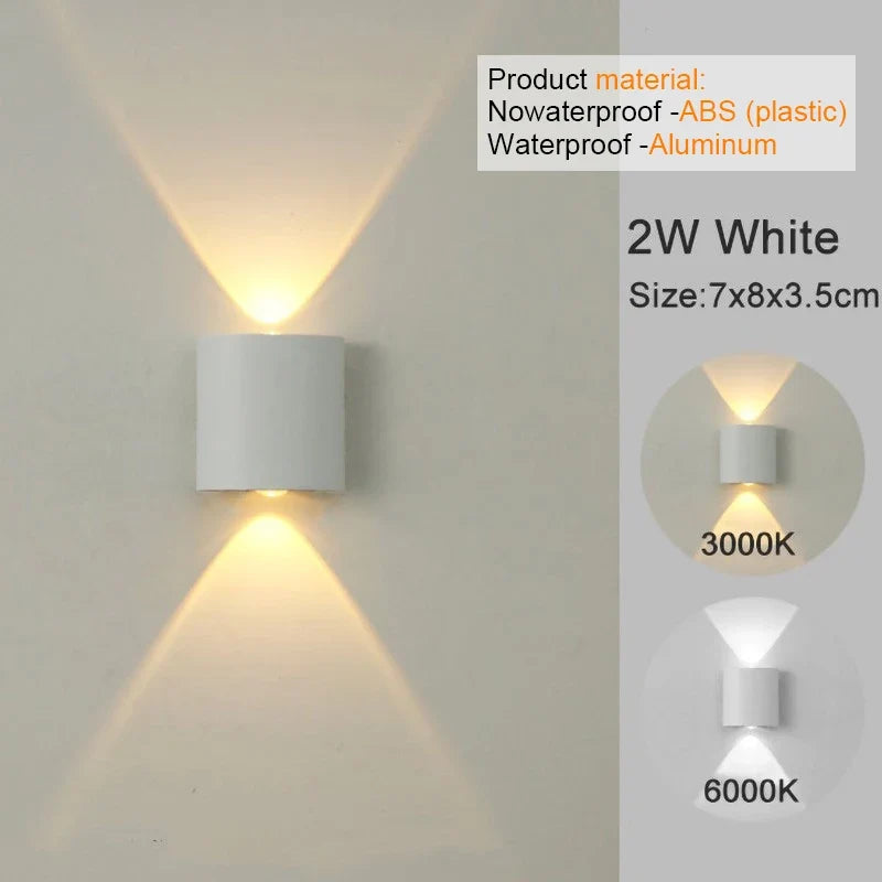 LED Wall Sconce Up Down Light – Modern Indoor Outdoor Wall Lamp