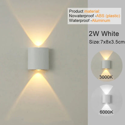 LED Wall Sconce Up Down Light – Modern Indoor Outdoor Wall Lamp