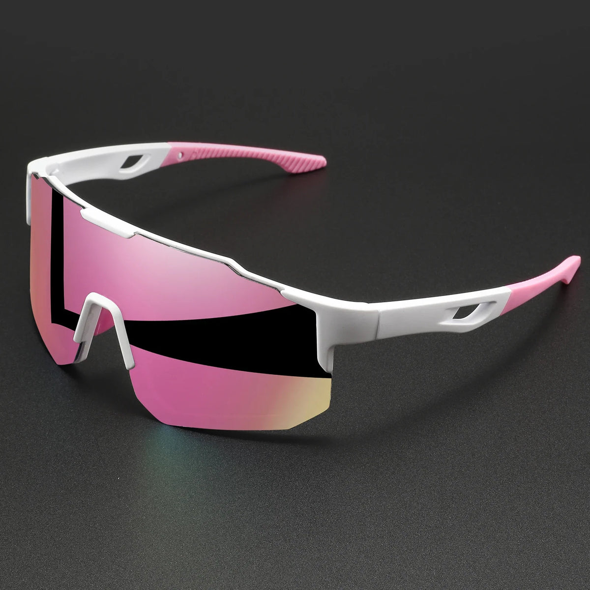 Oversized Sports Sunglasses – Wraparound Mirror Lens