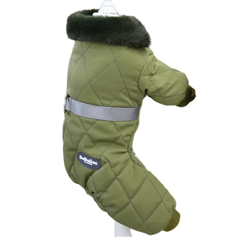 Thick Waterproof Winter Dog Jumpsuit Hoodie for Small Dogs