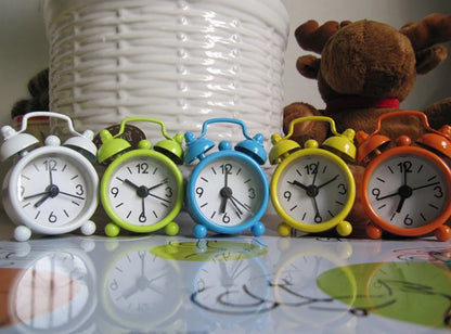Mini Metal Twin Bell Alarm Clock – Cute Retro Desk & Room Decor