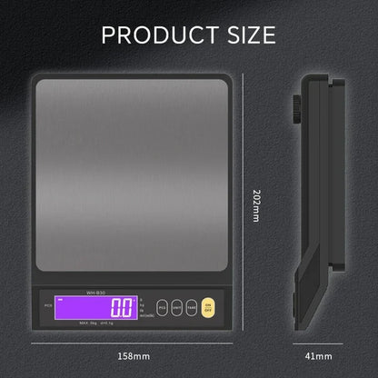 Digital Kitchen Scale – Waterproof Stainless Steel, LCD Display