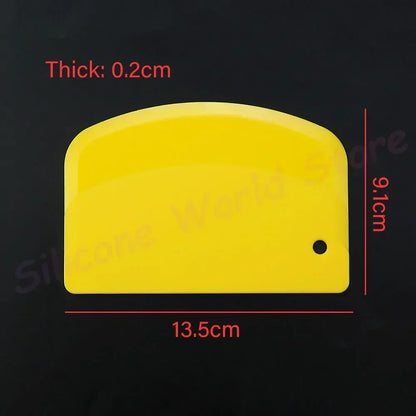 Plastic Dough Scraper & Cake Smoother – Baking Tool