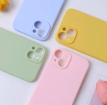 Luxury Liquid Silicone Phone Case for iPhone 13 Mini 14 15 Pro Max Plus
