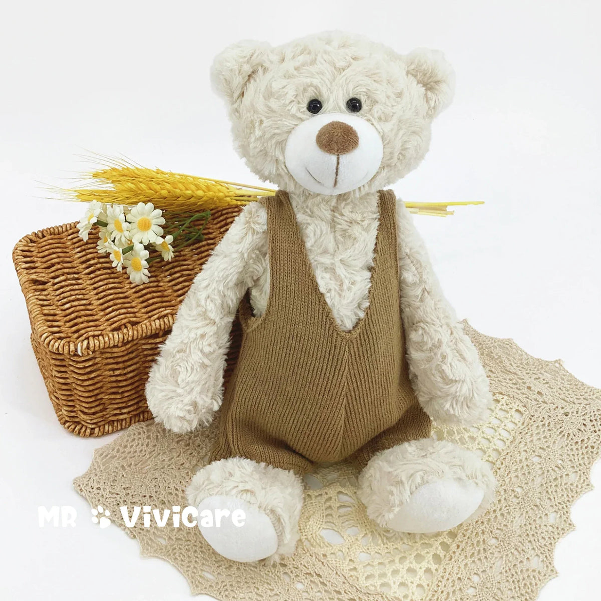 Dressed Teddy Bear Plush Toy – Soft Stuffed Animal with Outfit, 12in