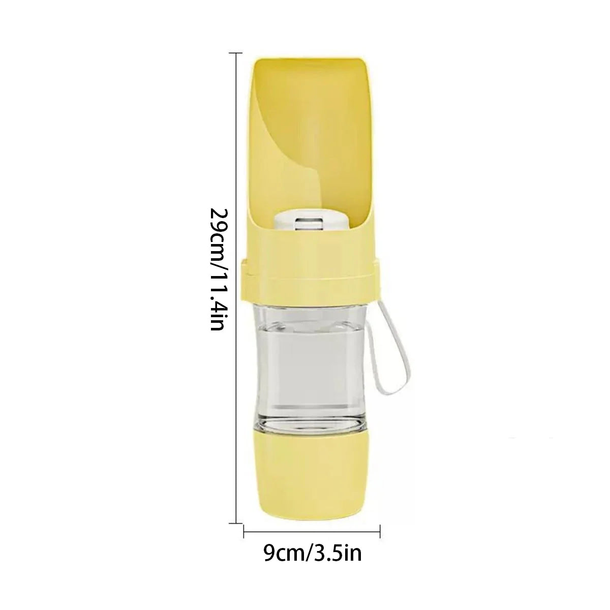 Portable Dog Water Bottle with Food Storage & Feeder Bowl – 500ml