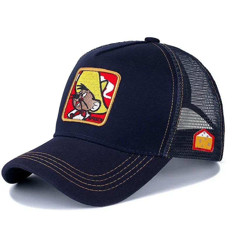 Unisex Anime Cartoon Cotton Trucker Snapback Cap
