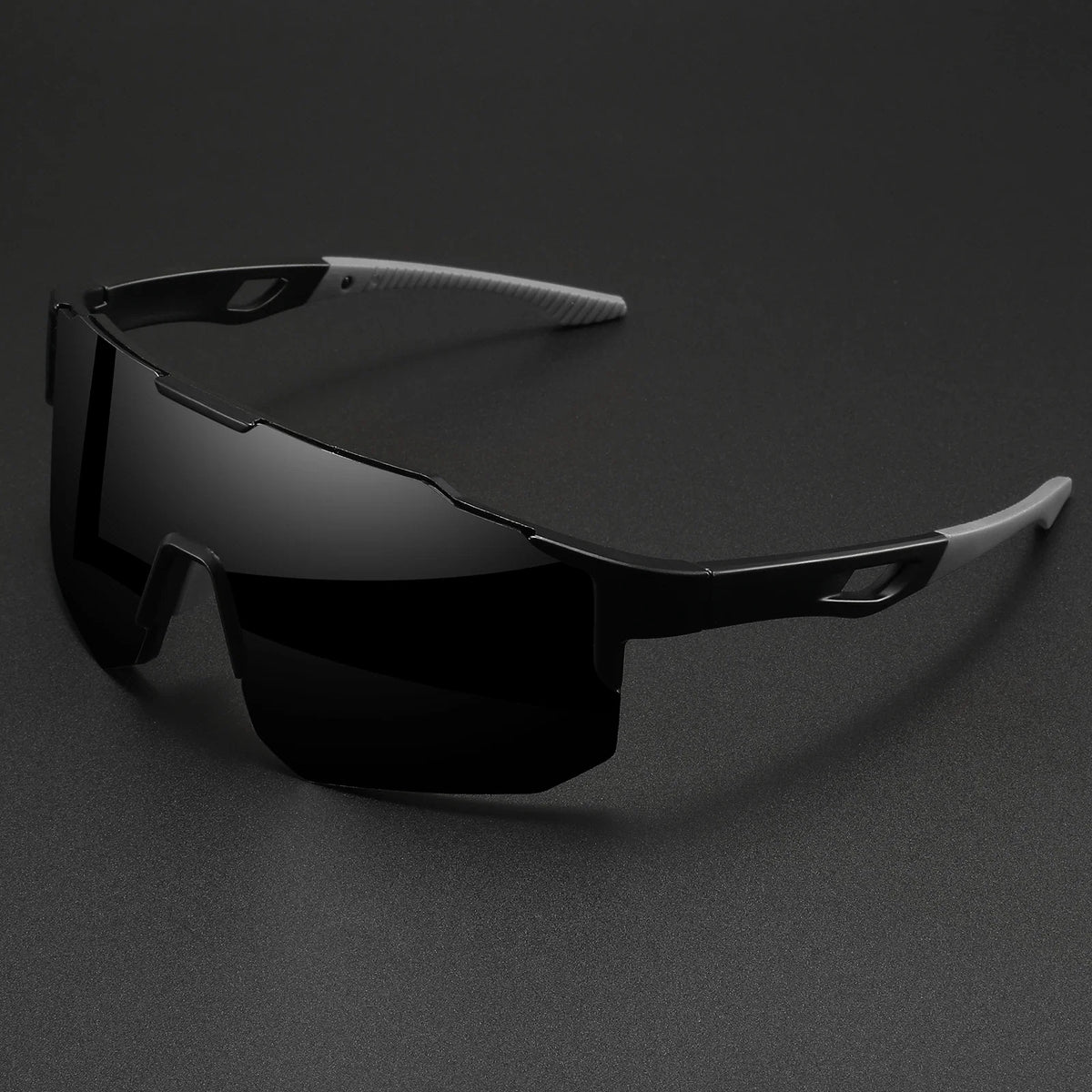 Oversized Sports Sunglasses – Wraparound Mirror Lens